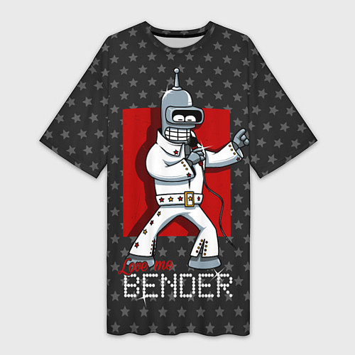 Женская длинная футболка Bender Presley / 3D-принт – фото 1