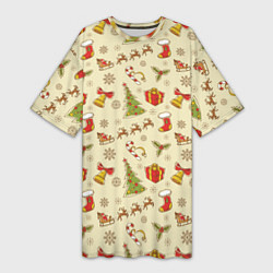 Женская длинная футболка Новогодние подарки