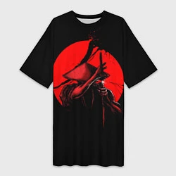 Женская длинная футболка Сила самурая