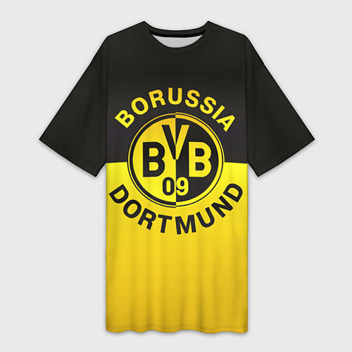 Женская длинная футболка Borussia Dortmund FC / 3D-принт – фото 1