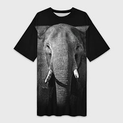 Женская длинная футболка Взгляд слона