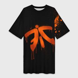 Женская длинная футболка Fnatic: Black collection