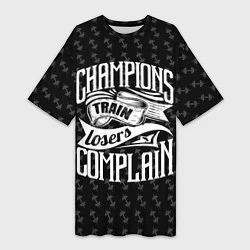 Женская длинная футболка Champions Train