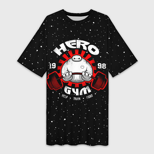 Женская длинная футболка Hero Gym / 3D-принт – фото 1