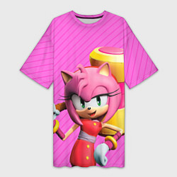 Женская длинная футболка Amy Rose