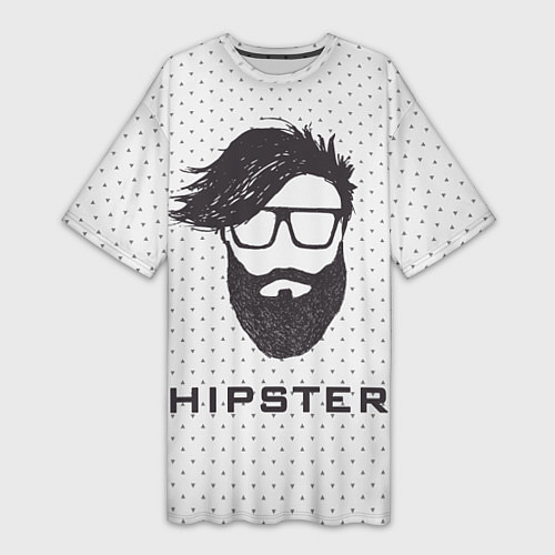 Женская длинная футболка Hipster / 3D-принт – фото 1