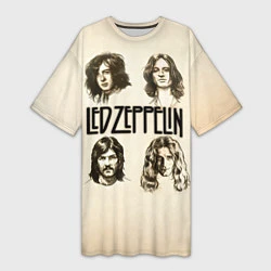 Женская длинная футболка Led Zeppelin Guys