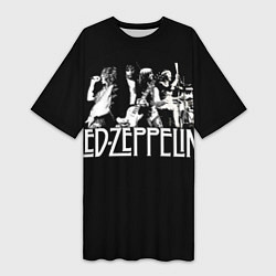 Футболка женская длинная Led Zeppelin: Mono, цвет: 3D-принт