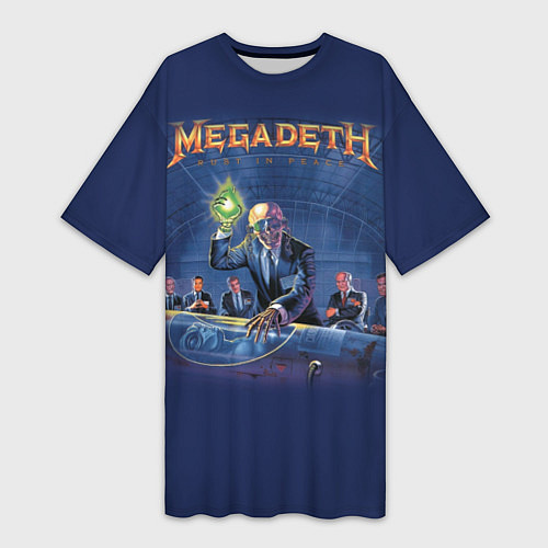 Женская длинная футболка Megadeth: Rust In Peace / 3D-принт – фото 1