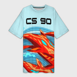 Футболка женская длинная CS GO: AR Style, цвет: 3D-принт