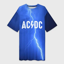 Женская длинная футболка AC/DC: Lightning