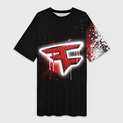 Женская длинная футболка FaZe Clan: Black collection