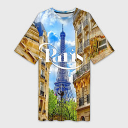 Женская длинная футболка Daytime Paris