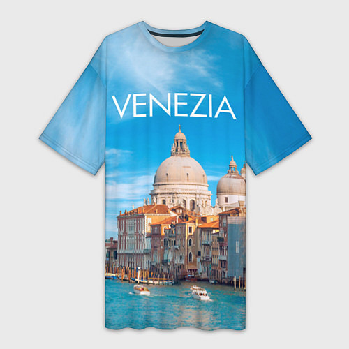 Женская длинная футболка Венеция - архитектура / 3D-принт – фото 1