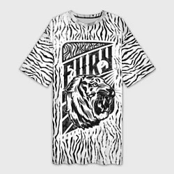 Женская длинная футболка Fury Tiger