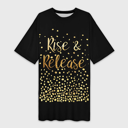 Женская длинная футболка Rise & Release / 3D-принт – фото 1