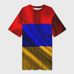 Женская длинная футболка Флаг Армения