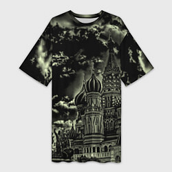 Женская длинная футболка Dark Kremlin