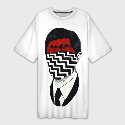 Женская длинная футболка Twin Peaks Face / 3D-принт – фото 1