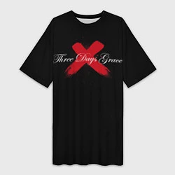 Женская длинная футболка Three Days Grace
