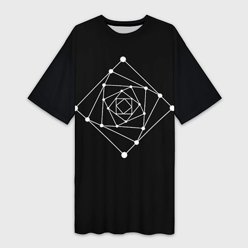 Женская длинная футболка Темная рекурсия / 3D-принт – фото 1