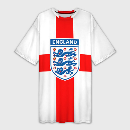 Женская длинная футболка Сборная Англии / 3D-принт – фото 1