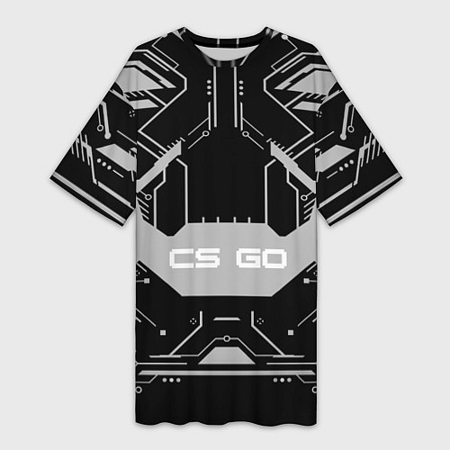 Женская длинная футболка CS:GO Black collection / 3D-принт – фото 1