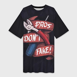 Женская длинная футболка Don`t Fake