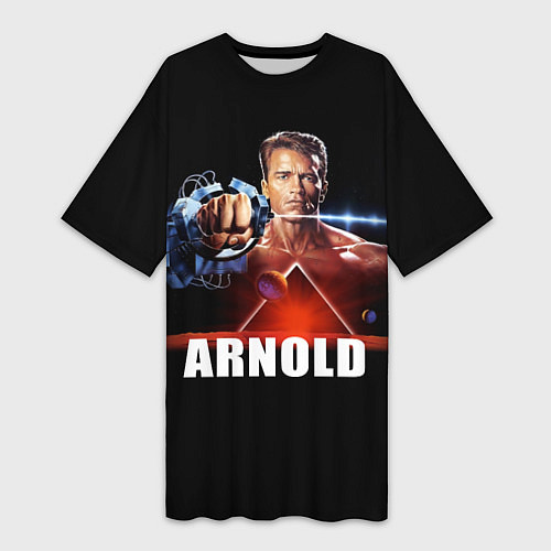 Женская длинная футболка Iron Arnold / 3D-принт – фото 1