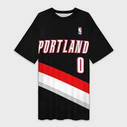 Женская длинная футболка Portland Trail Blazers 0