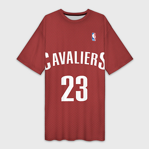 Женская длинная футболка Cavaliers Cleveland 23: Red / 3D-принт – фото 1