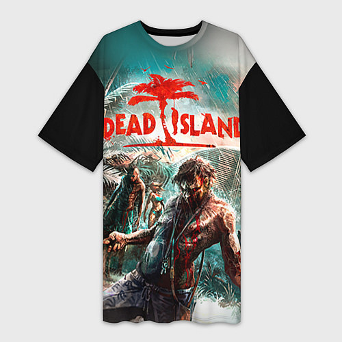 Женская длинная футболка Dead Island / 3D-принт – фото 1
