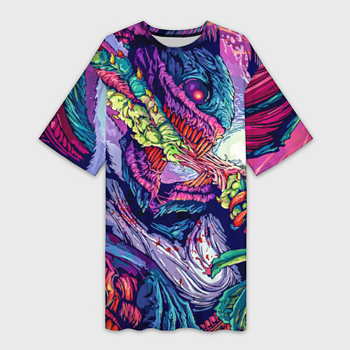 Женская длинная футболка Hyper Beast Style / 3D-принт – фото 1