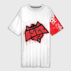 Женская длинная футболка HellRaisers: White collection