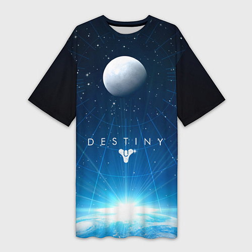 Женская длинная футболка Destiny Space / 3D-принт – фото 1