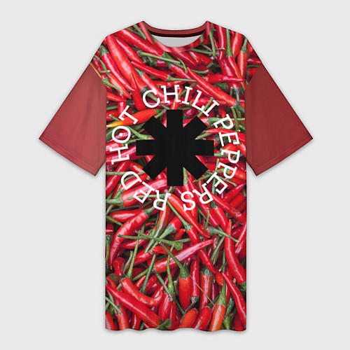 Женская длинная футболка Red Hot Chili Peppers / 3D-принт – фото 1