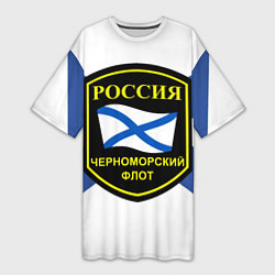 Женская длинная футболка Черноморский флот