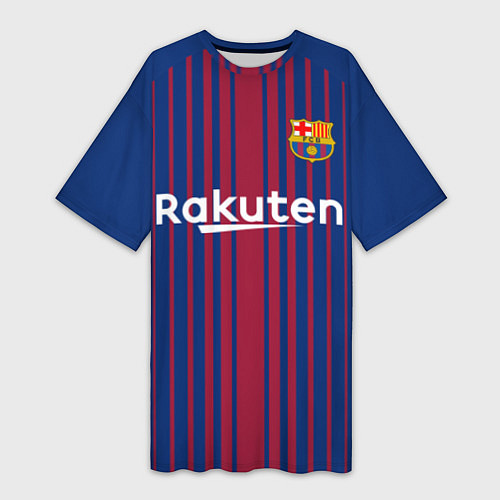 Женская длинная футболка FCB Barcelona: Rakuten / 3D-принт – фото 1