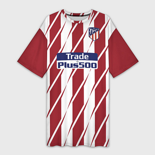 Женская длинная футболка Atletico Madrid FC: Form 2018 / 3D-принт – фото 1