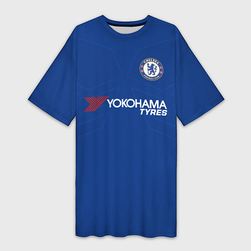 Женская длинная футболка Chelsea FC: Form 2018 / 3D-принт – фото 1