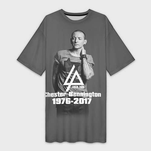 Женская длинная футболка Память о Беннингтоне / 3D-принт – фото 1