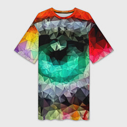 Футболка женская длинная Eyes swag, цвет: 3D-принт