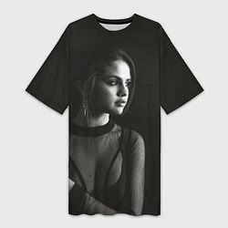Женская длинная футболка Selena Gomez: Black Girl