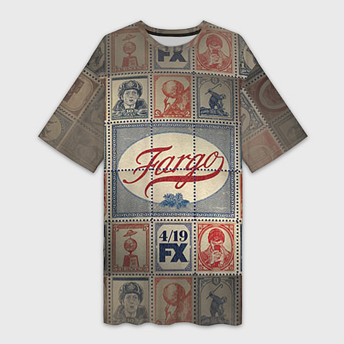 Женская длинная футболка Fargo brands / 3D-принт – фото 1
