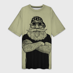 Женская длинная футболка Old Hipster
