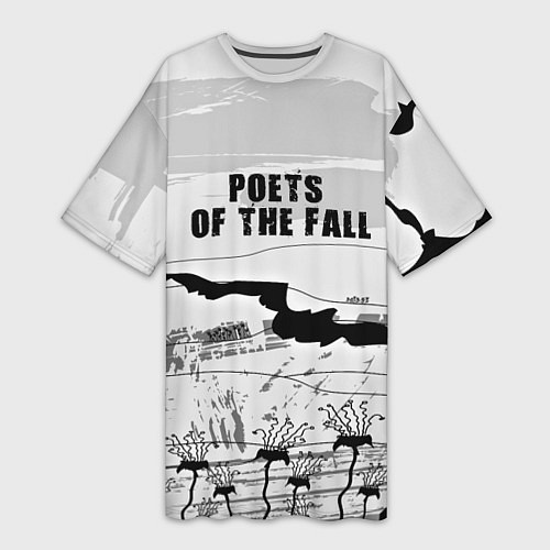 Женская длинная футболка Poets of the Fall / 3D-принт – фото 1