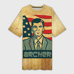 Женская длинная футболка Archer USA