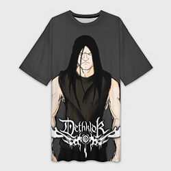 Женская длинная футболка Dethklok Man