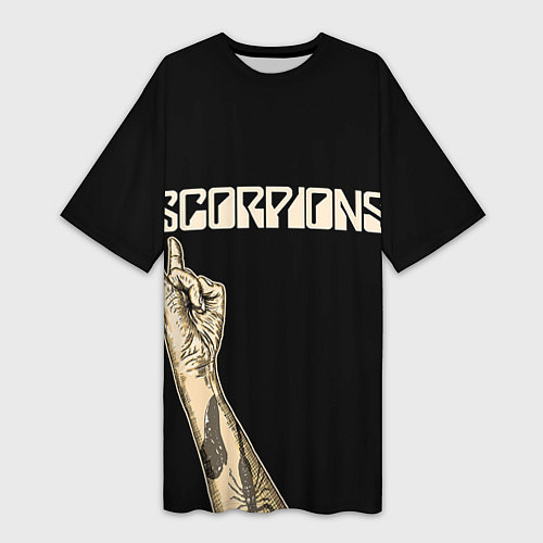 Женская длинная футболка Scorpions Rock / 3D-принт – фото 1