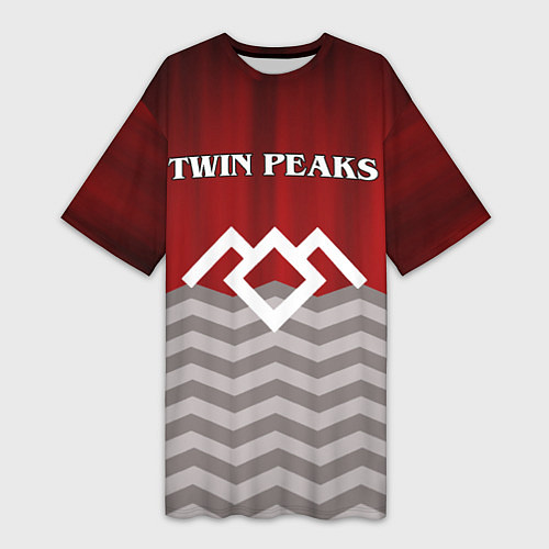 Женская длинная футболка Twin Peaks / 3D-принт – фото 1